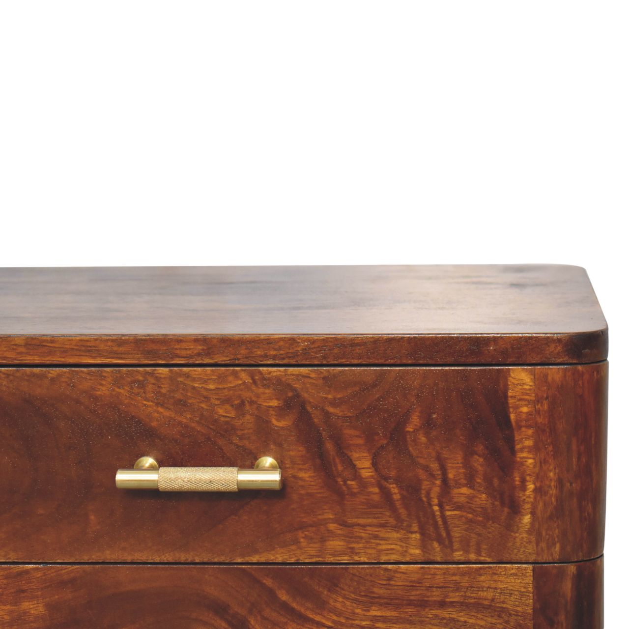Chestnut T-Bar Nordic Bedside Table