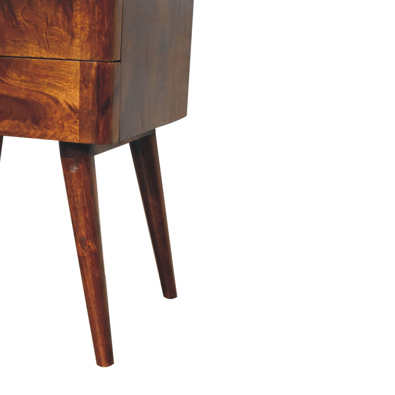 Chestnut T-Bar Nordic Bedside Table