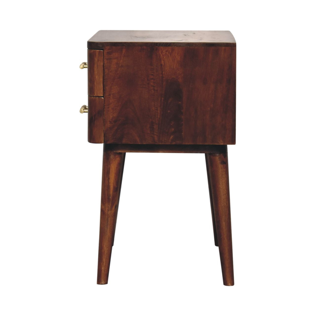 Chestnut T-Bar Nordic Bedside Table