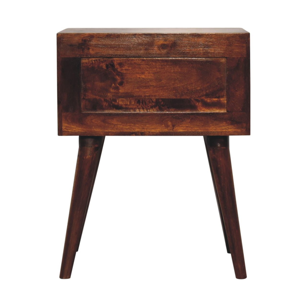 Chestnut T-Bar Nordic Bedside Table