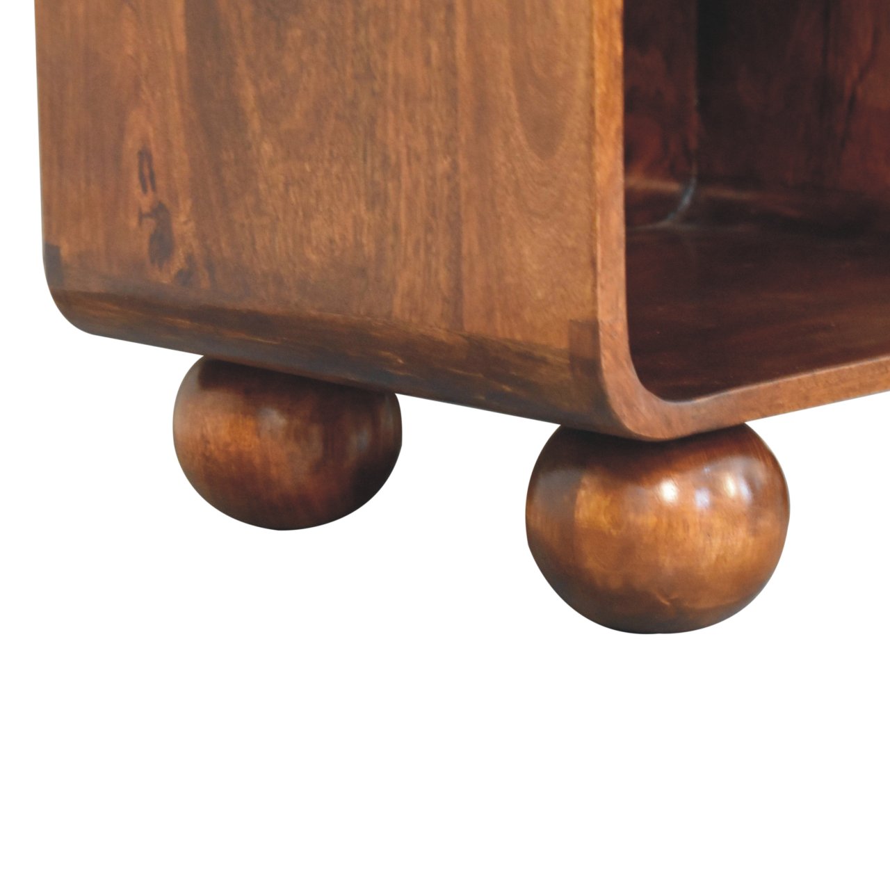Chestnut Open Woven Bedside Table