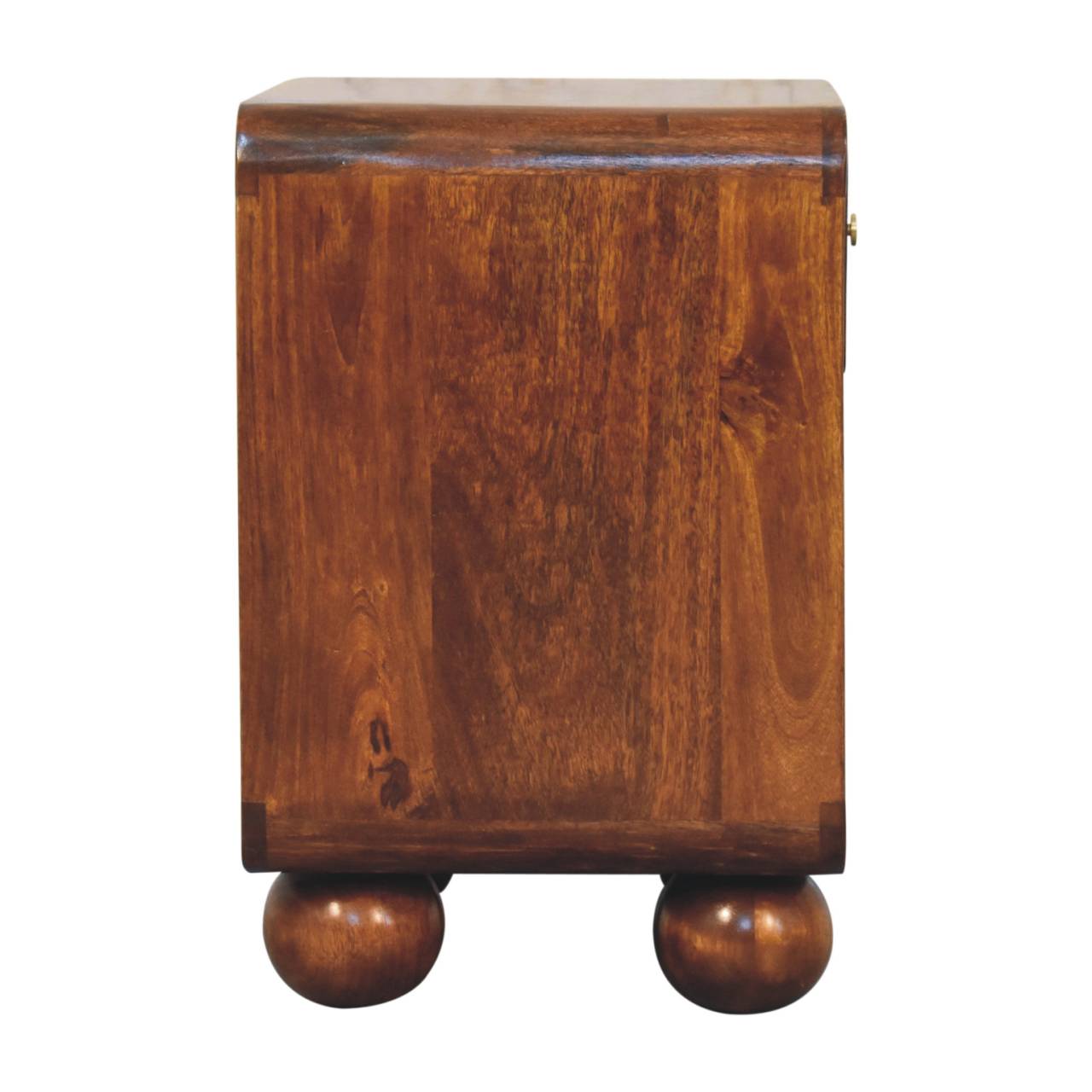 Chestnut Open Woven Bedside Table