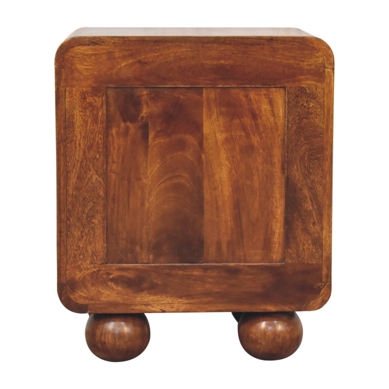 Chestnut Open Woven Bedside Table