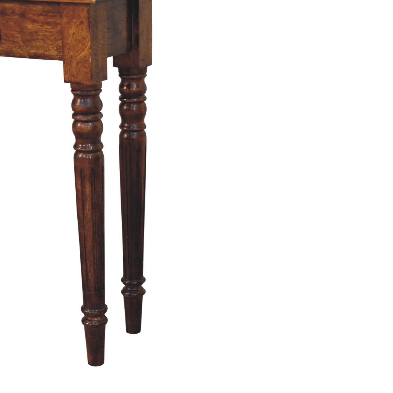 Turned Legs 1 Drawer Chestnut Console Table