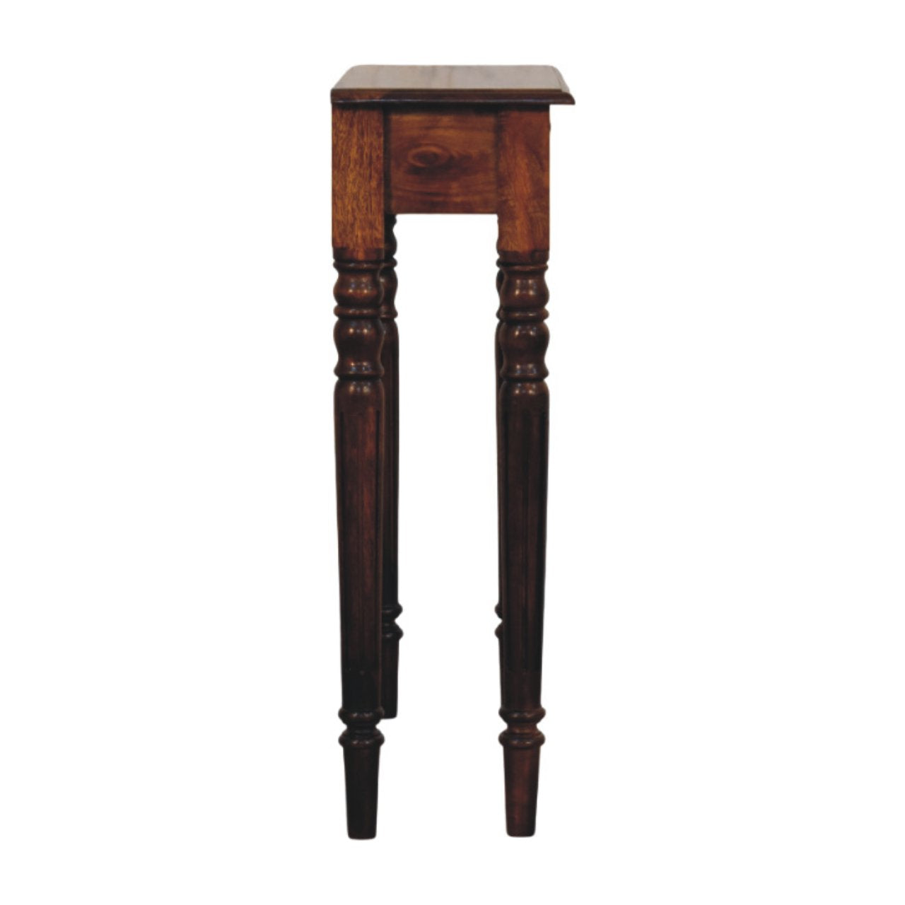 Turned Legs 1 Drawer Chestnut Console Table