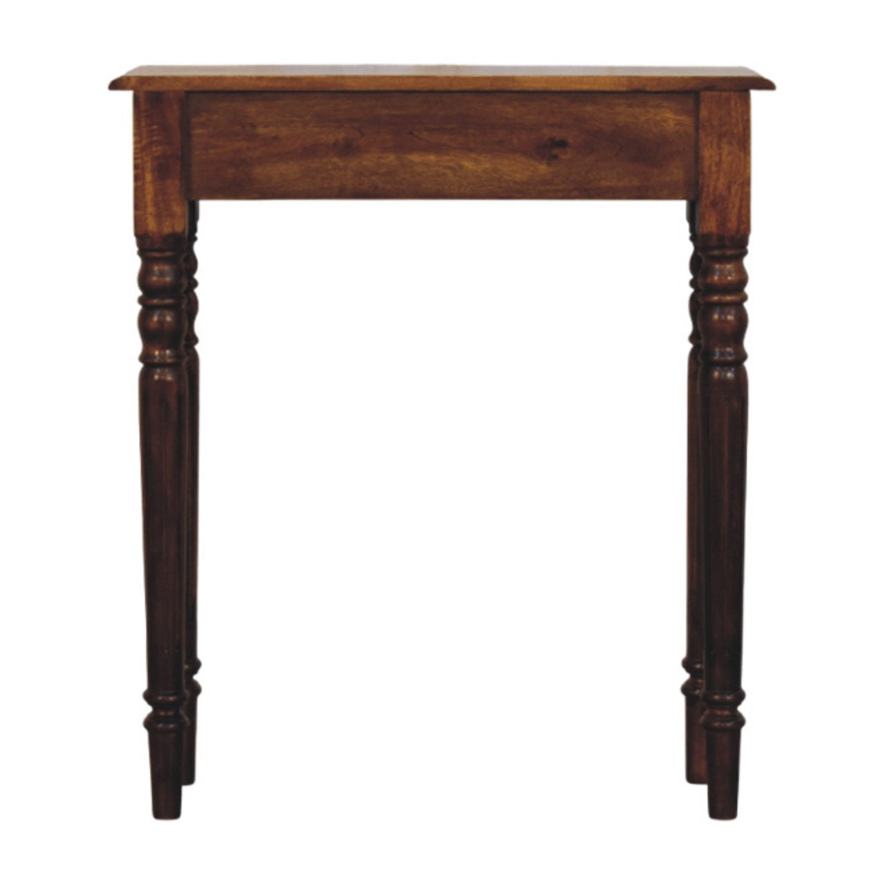 Turned Legs 1 Drawer Chestnut Console Table