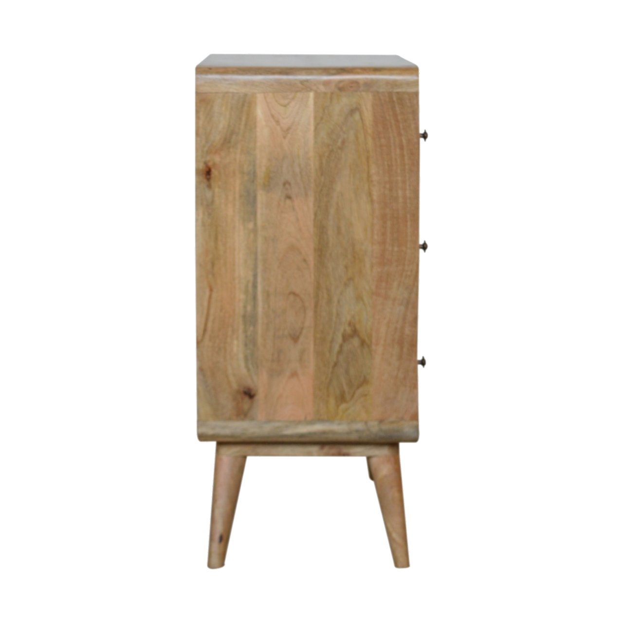 Curved Oak-ish Chest Of Drawers