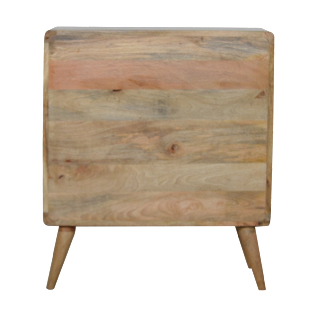 Curved Oak-ish Chest Of Drawers