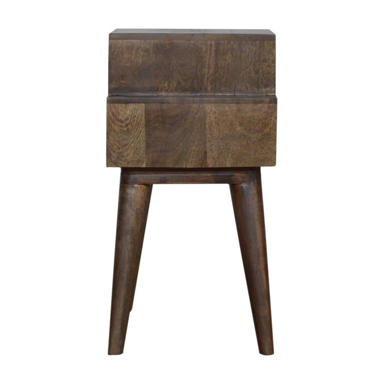 Walnut and White Painted Bedside Table