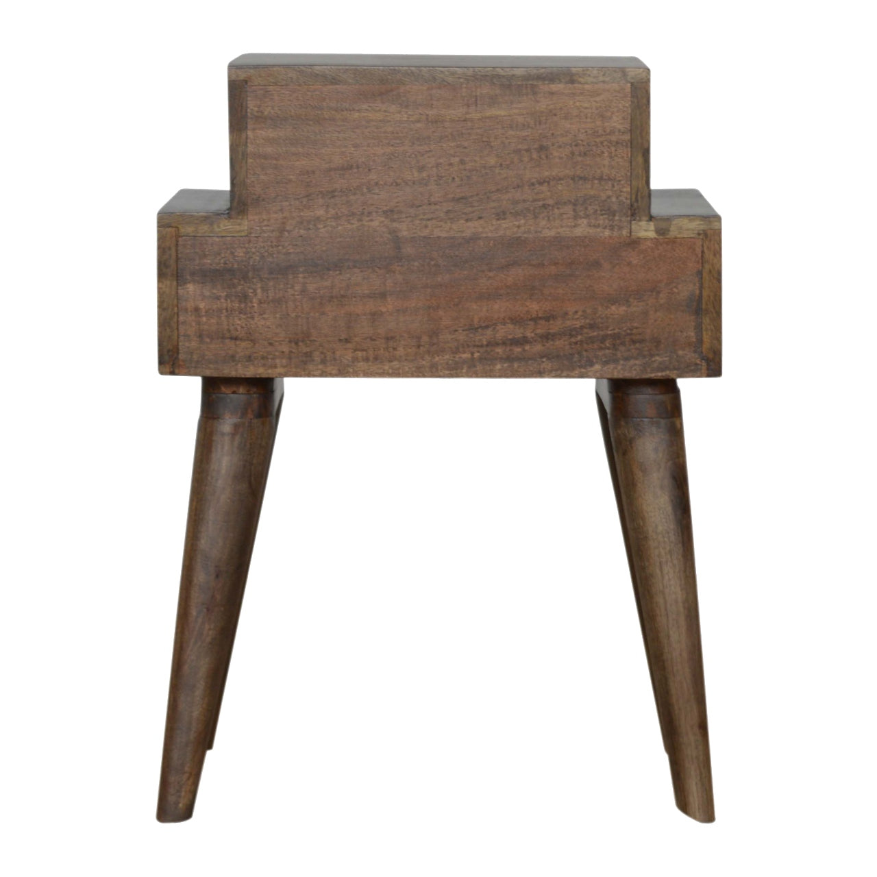 Walnut and White Painted Bedside Table