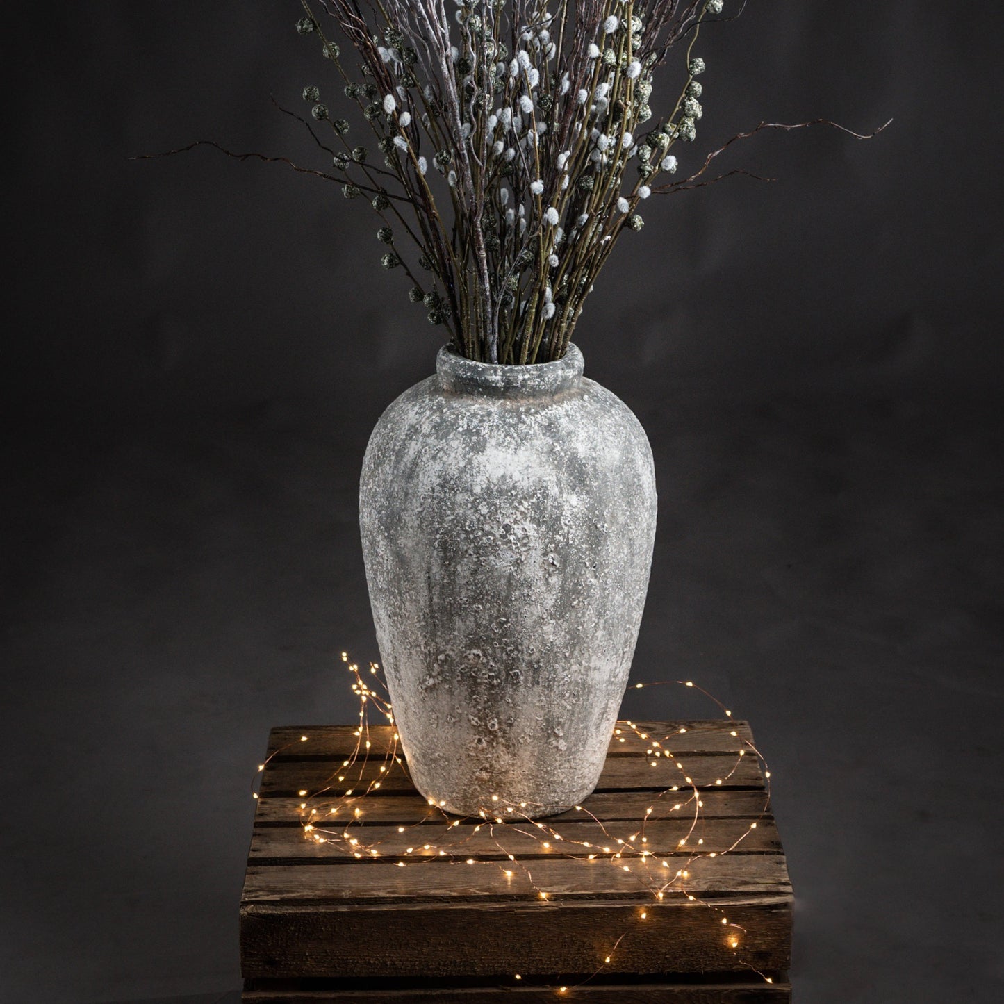 Aged Stone Tall Ceramic Vase - Luxe Home Comforts