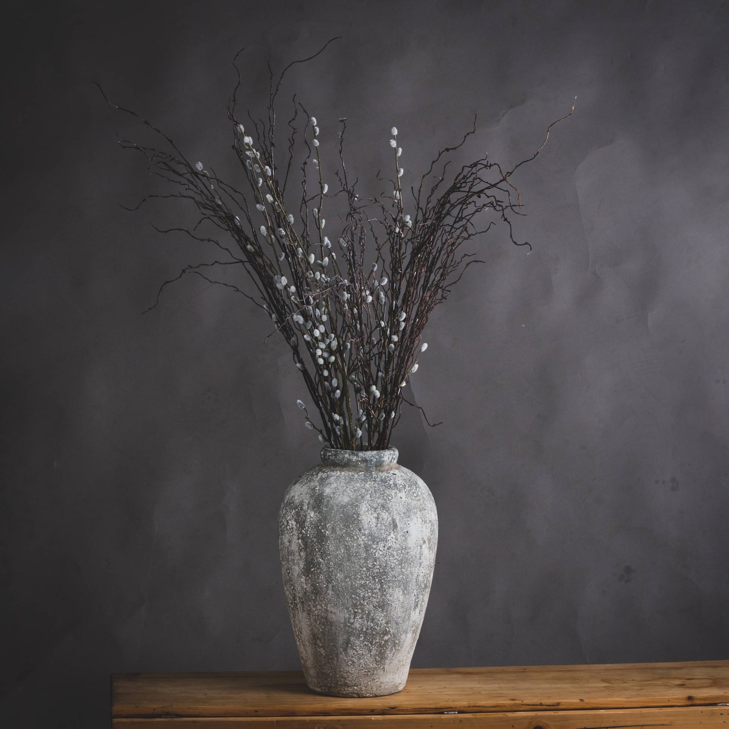 Aged Stone Tall Ceramic Vase - Luxe Home Comforts