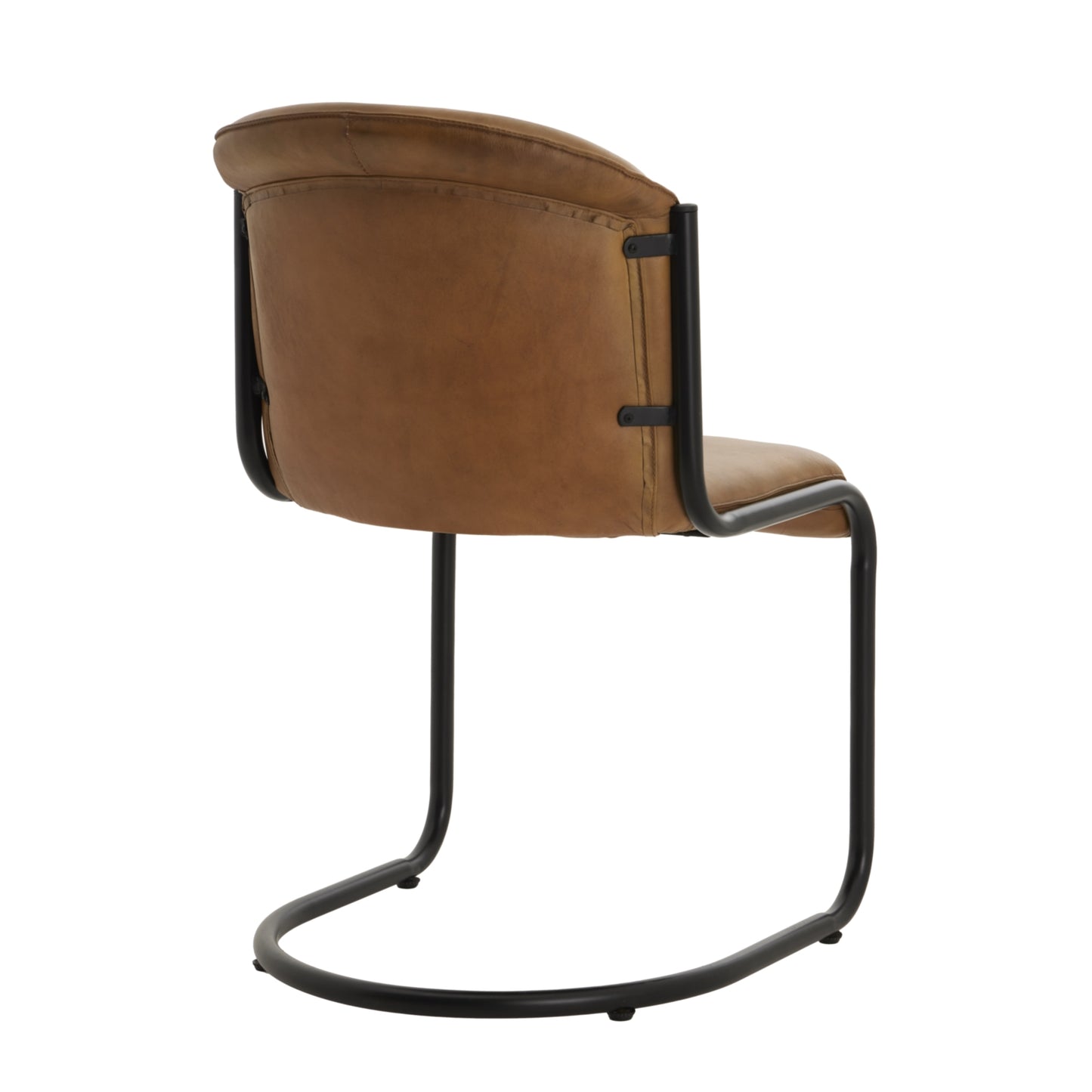 Billy Leather Curved Dining Chair - Luxe Home Comforts