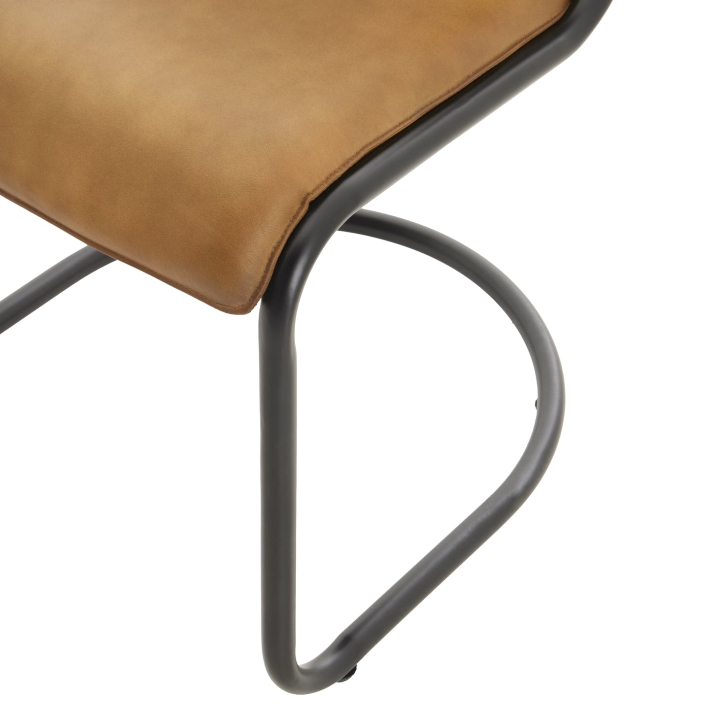 Billy Leather Curved Dining Chair - Luxe Home Comforts