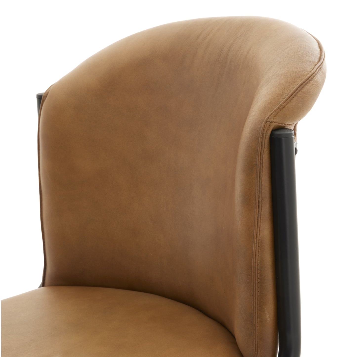 Billy Leather Curved Dining Chair - Luxe Home Comforts
