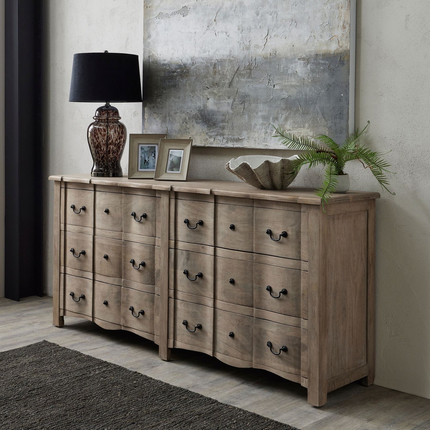 Black Dapple Acanthus Lamp - Luxe Home Comforts