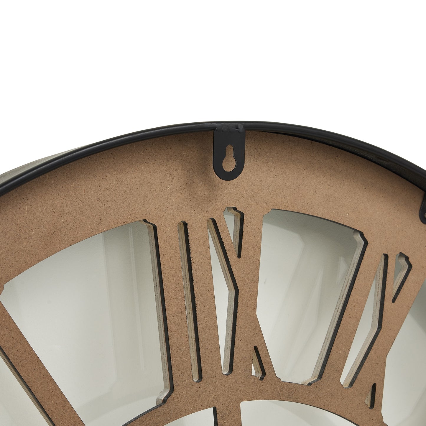 Black Framed Skeleton Clock With White Roman Numerals - Luxe Home Comforts