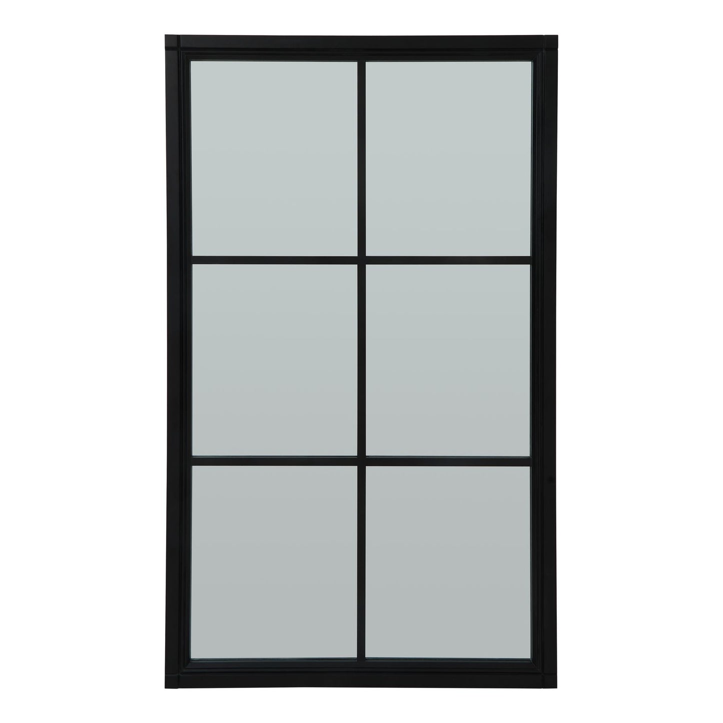 Black Wood Large Window Mirror - Luxe Home Comforts
