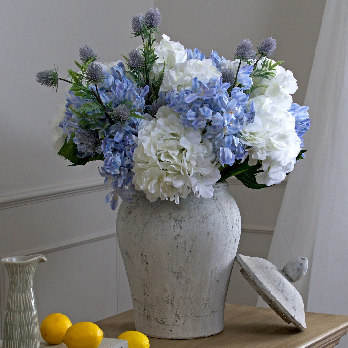 Bloomville Stone Ginger Jar - Luxe Home Comforts