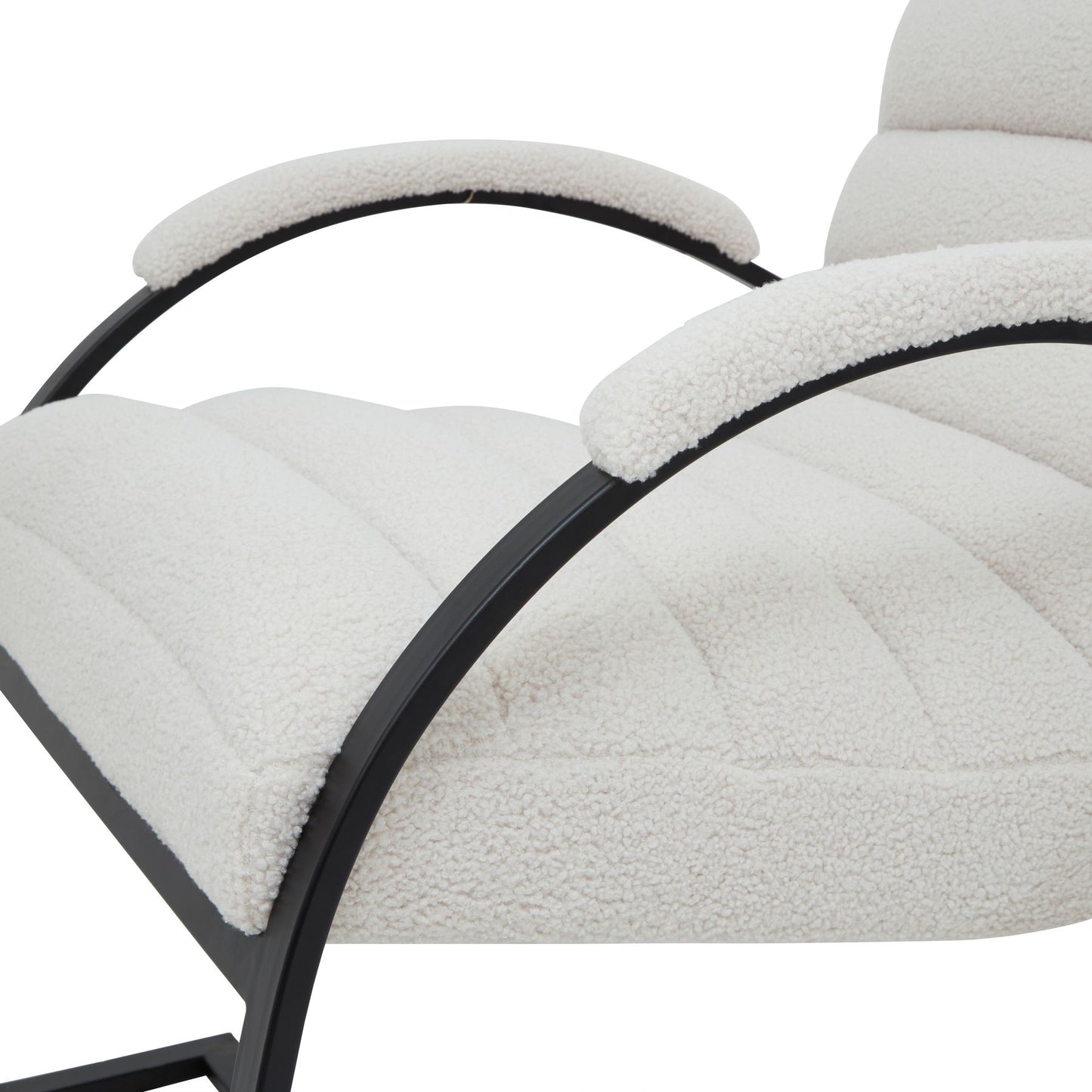 Boucle Ribbed Ark Chair - Luxe Home Comforts
