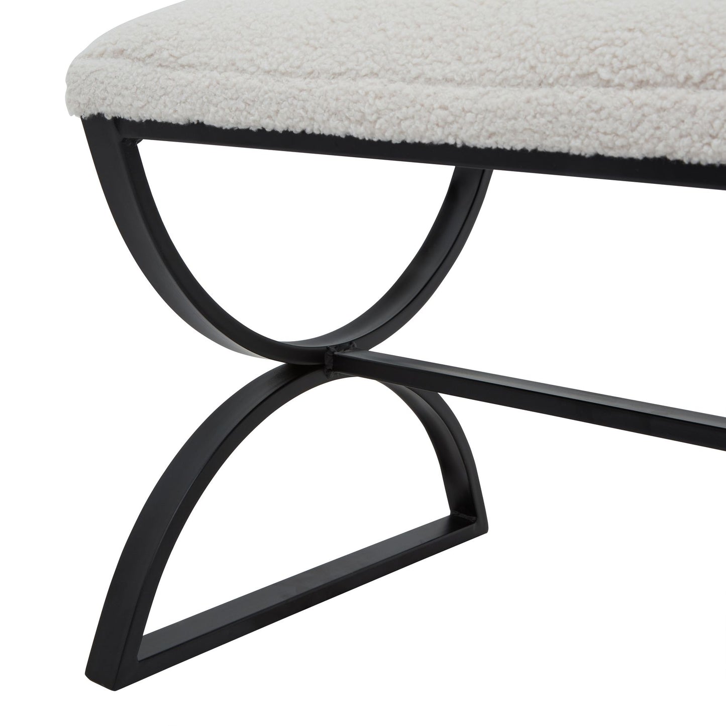 Boucle Ribbed Footstool - Luxe Home Comforts