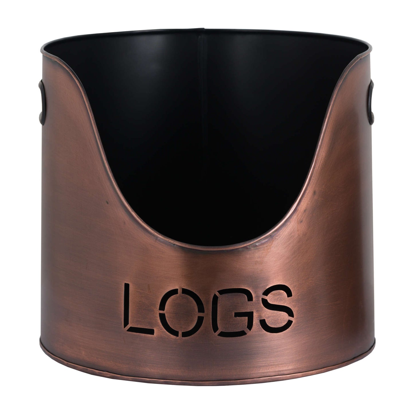 Copper Finish Logs And Kindling Buckets & Matchstick Holder - Luxe Home Comforts