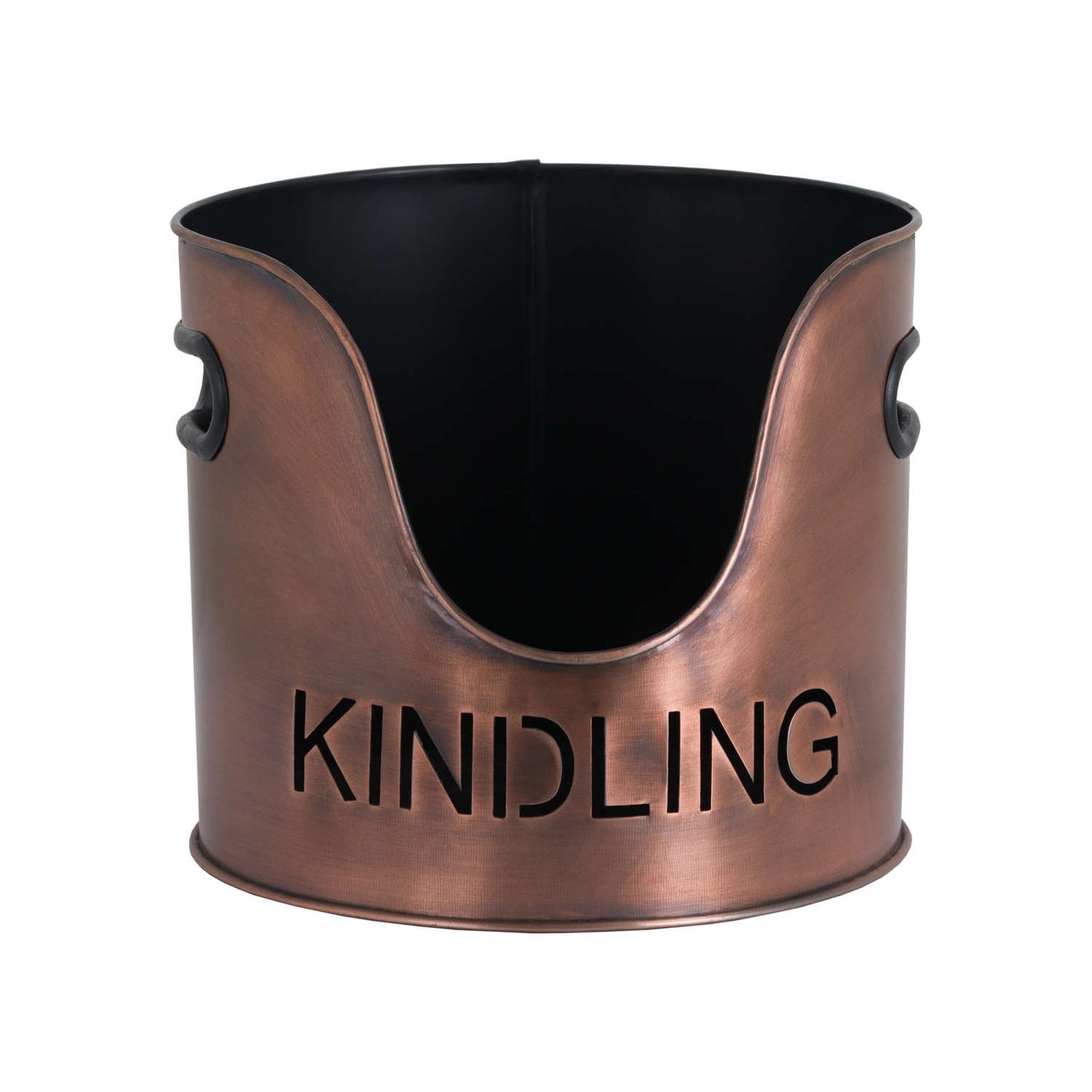Copper Finish Logs And Kindling Buckets & Matchstick Holder - Luxe Home Comforts