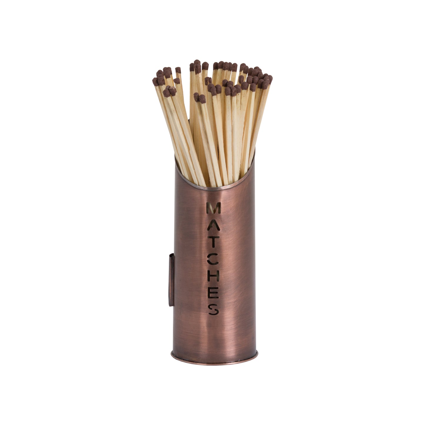 Copper Finish Logs And Kindling Buckets & Matchstick Holder - Luxe Home Comforts