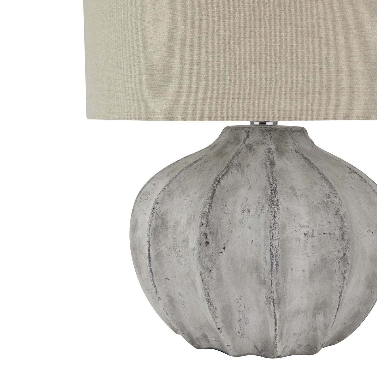 Darcy Antique White Flute Lamp - Luxe Home Comforts