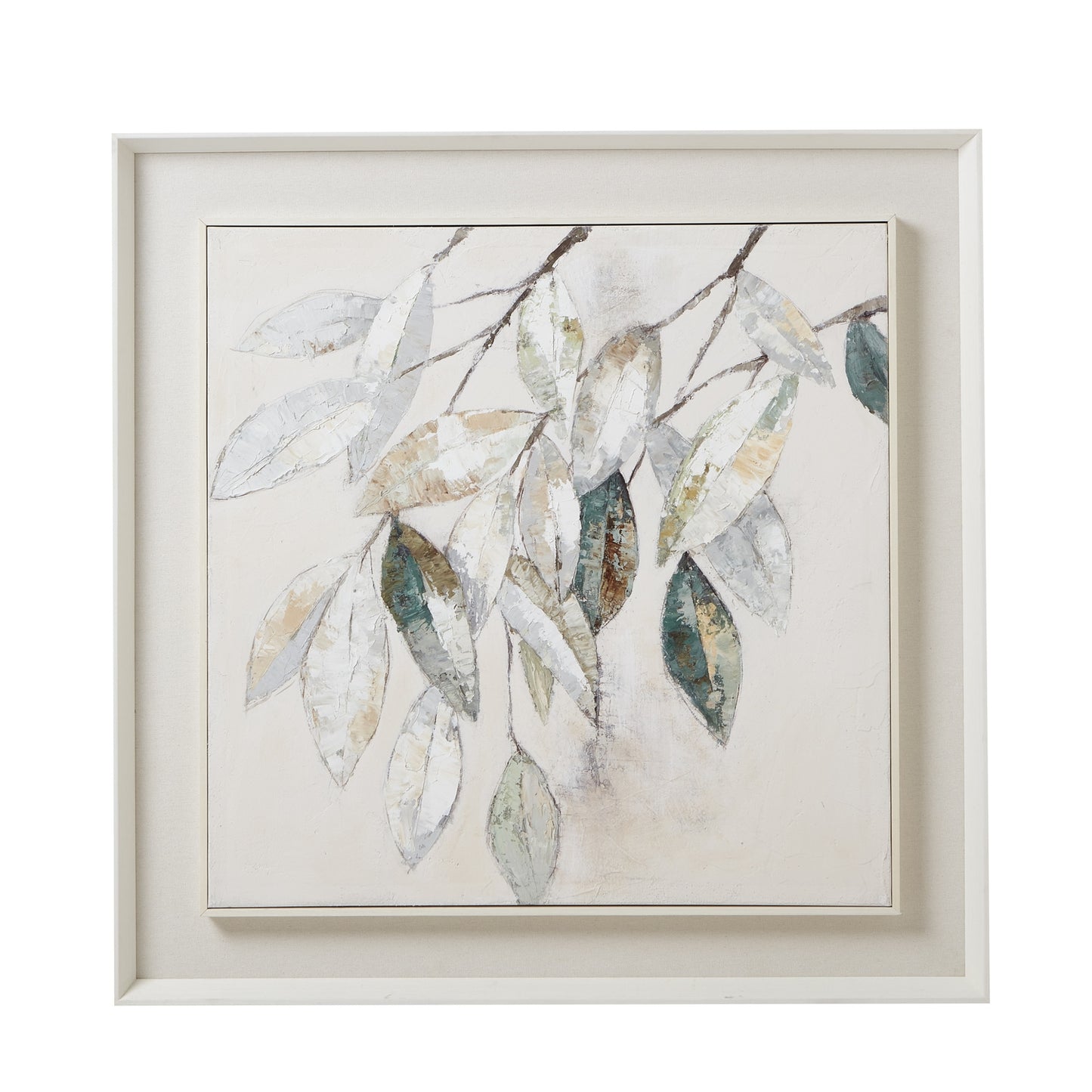 Dolce Mottle Leaf Framed Painting On Canvas - Luxe Home Comforts