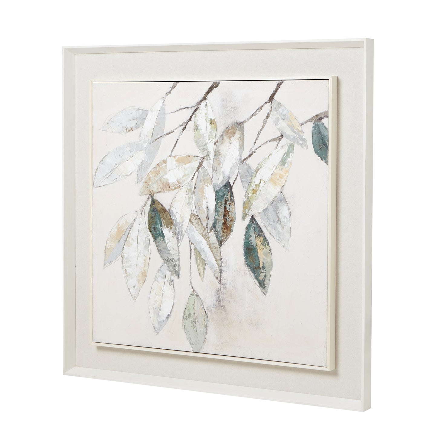 Dolce Mottle Leaf Framed Painting On Canvas - Luxe Home Comforts