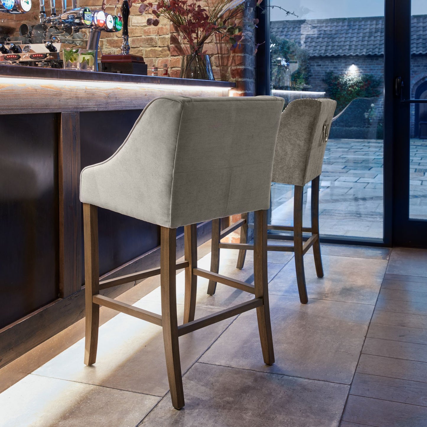 Epsom Grey Bar Stool - Luxe Home Comforts