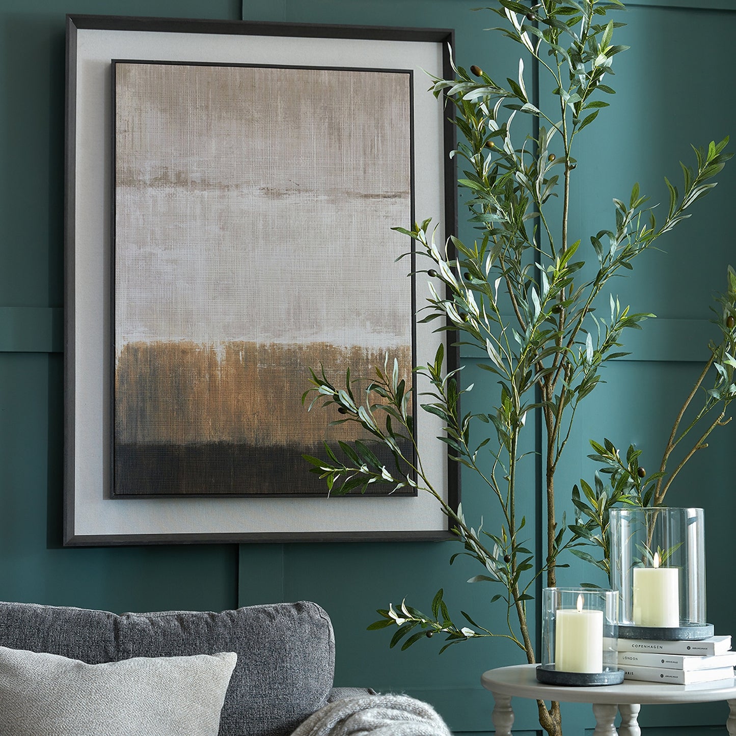 Extra Large Moderno Painting On Linen Mounted In Frame - Luxe Home Comforts