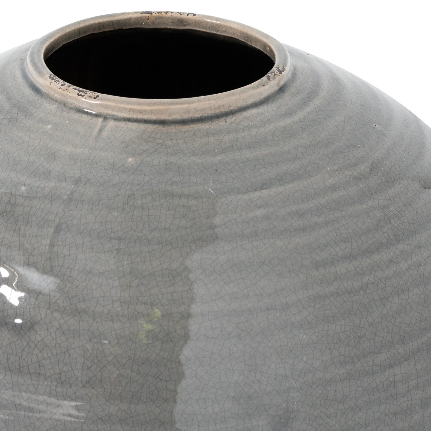 Garda Grey Glazed Regola Vase - Luxe Home Comforts