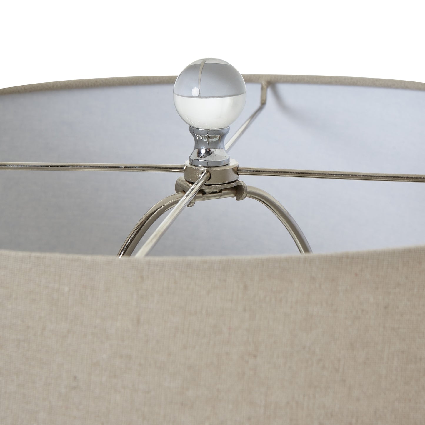 Grey Shadows Table Lamp With Linen Shade - Luxe Home Comforts