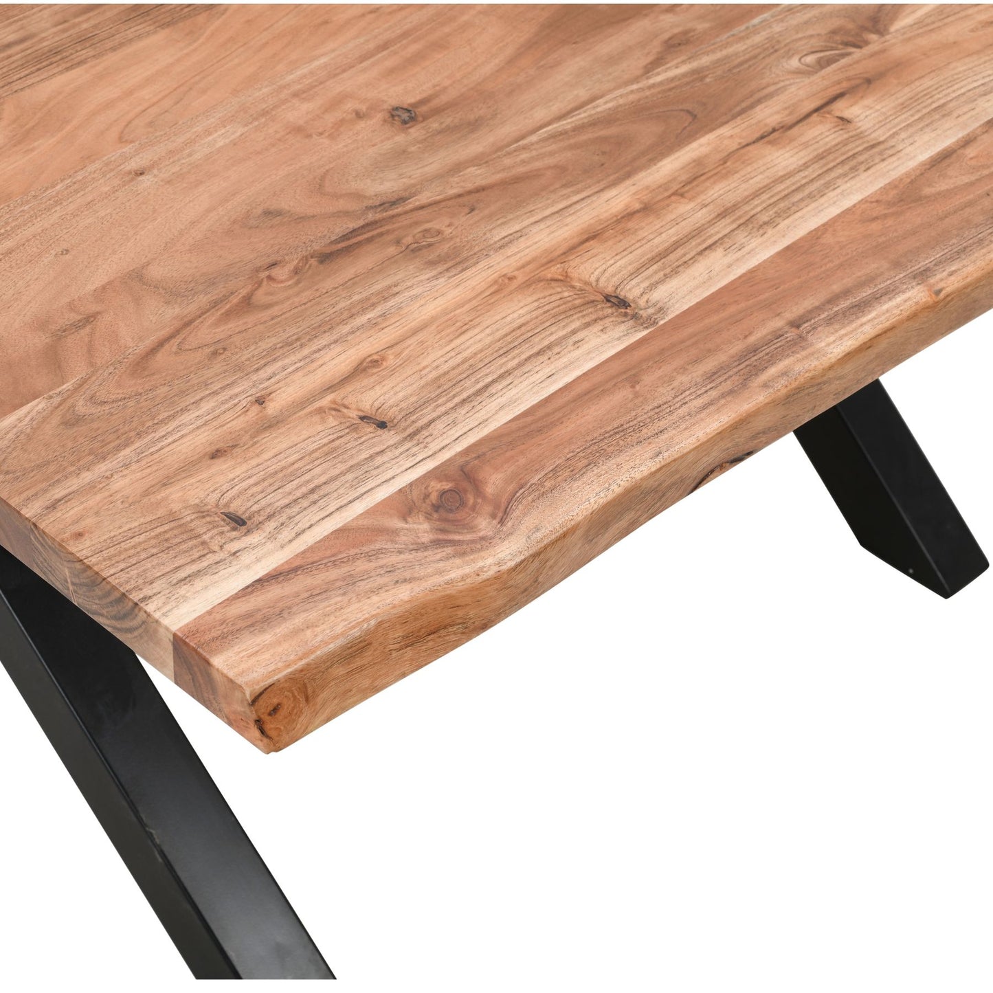 Live Edge Collection Large Square Dining Table - Luxe Home Comforts