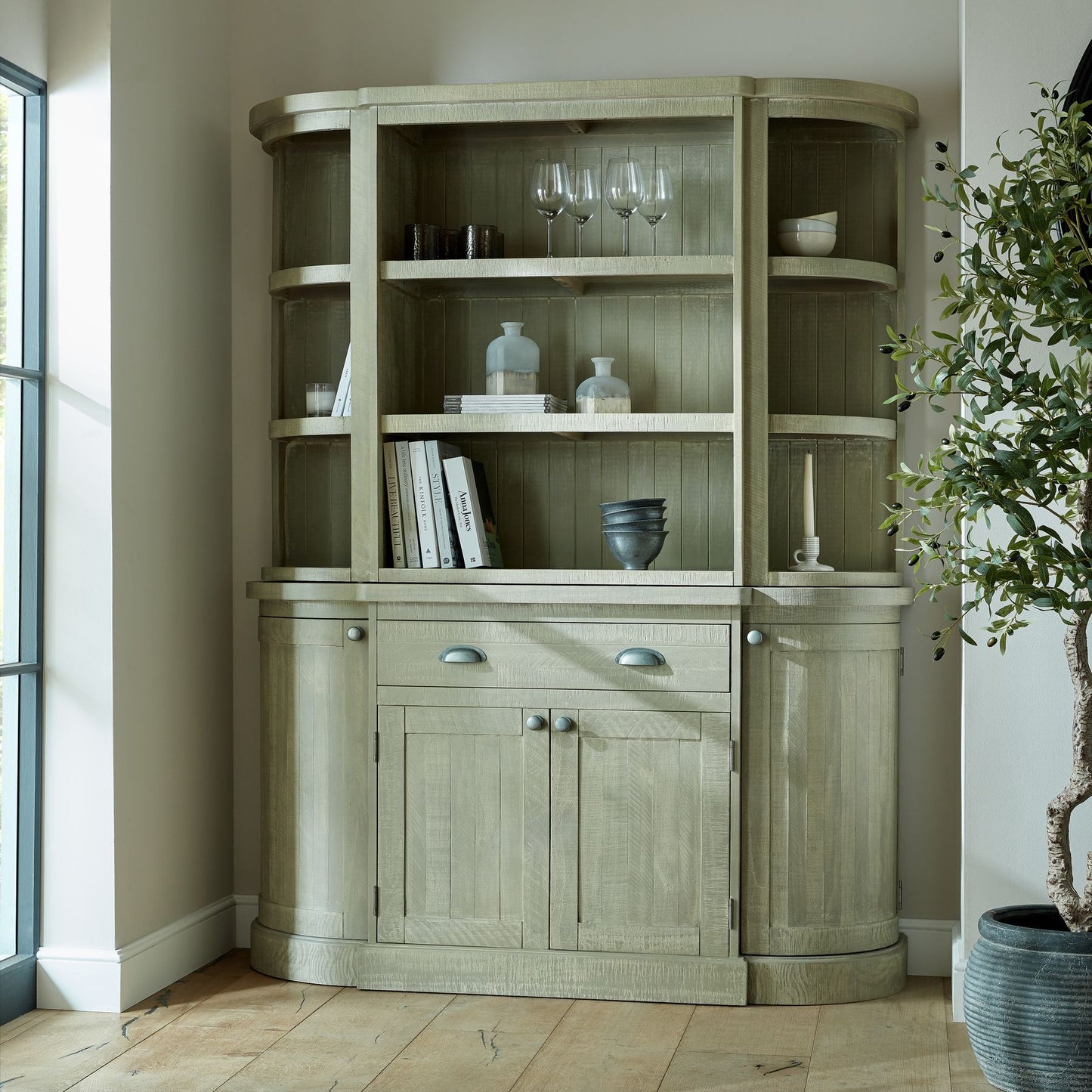 Saltaire Collection 3 Shelf dresser top - Luxe Home Comforts