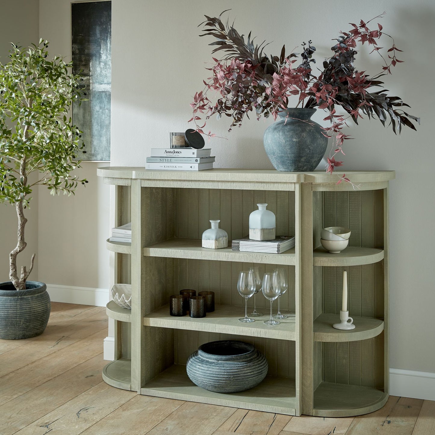 Saltaire Collection 3 Shelf dresser top - Luxe Home Comforts