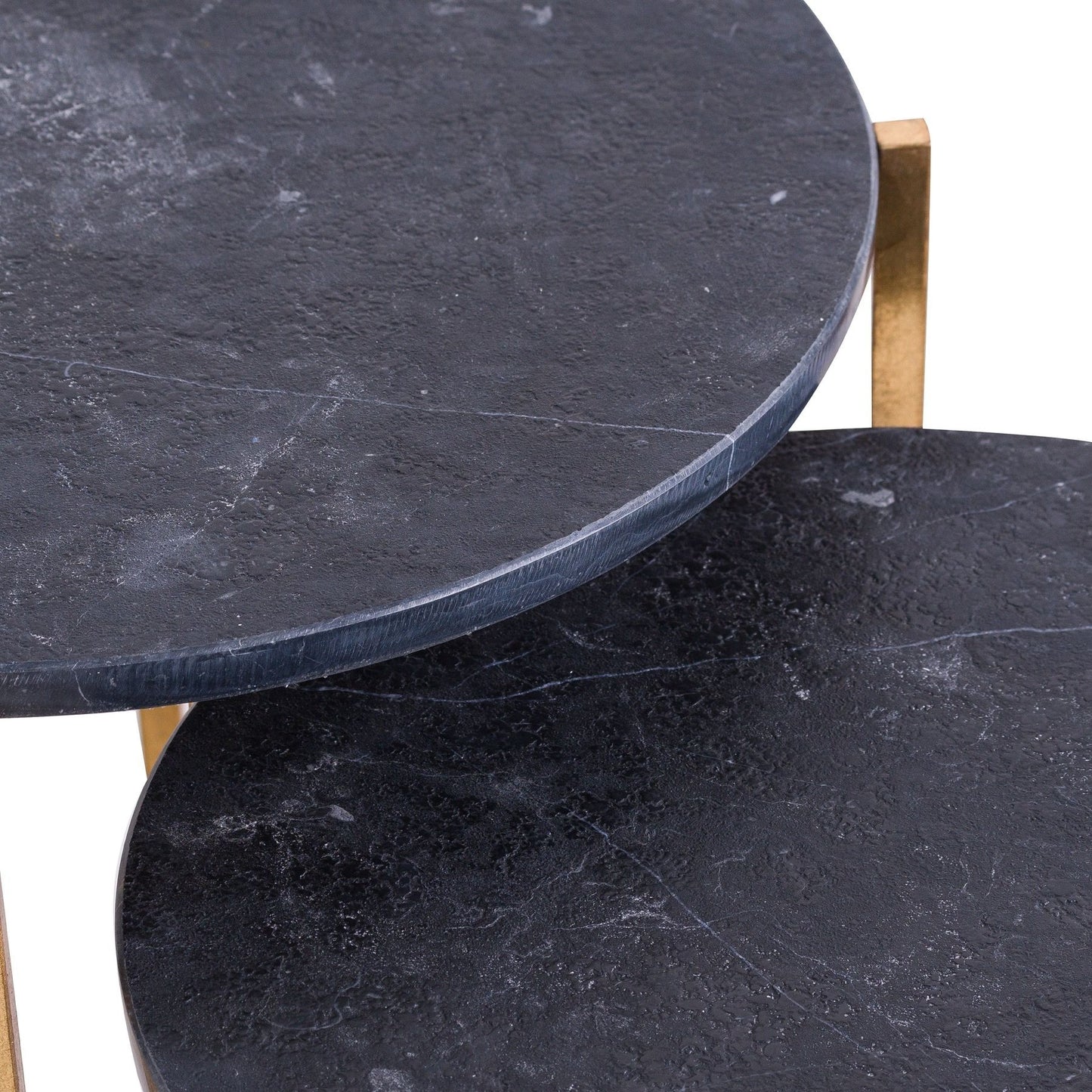 Set Of Two Black Marble Tables - Luxe Home Comforts