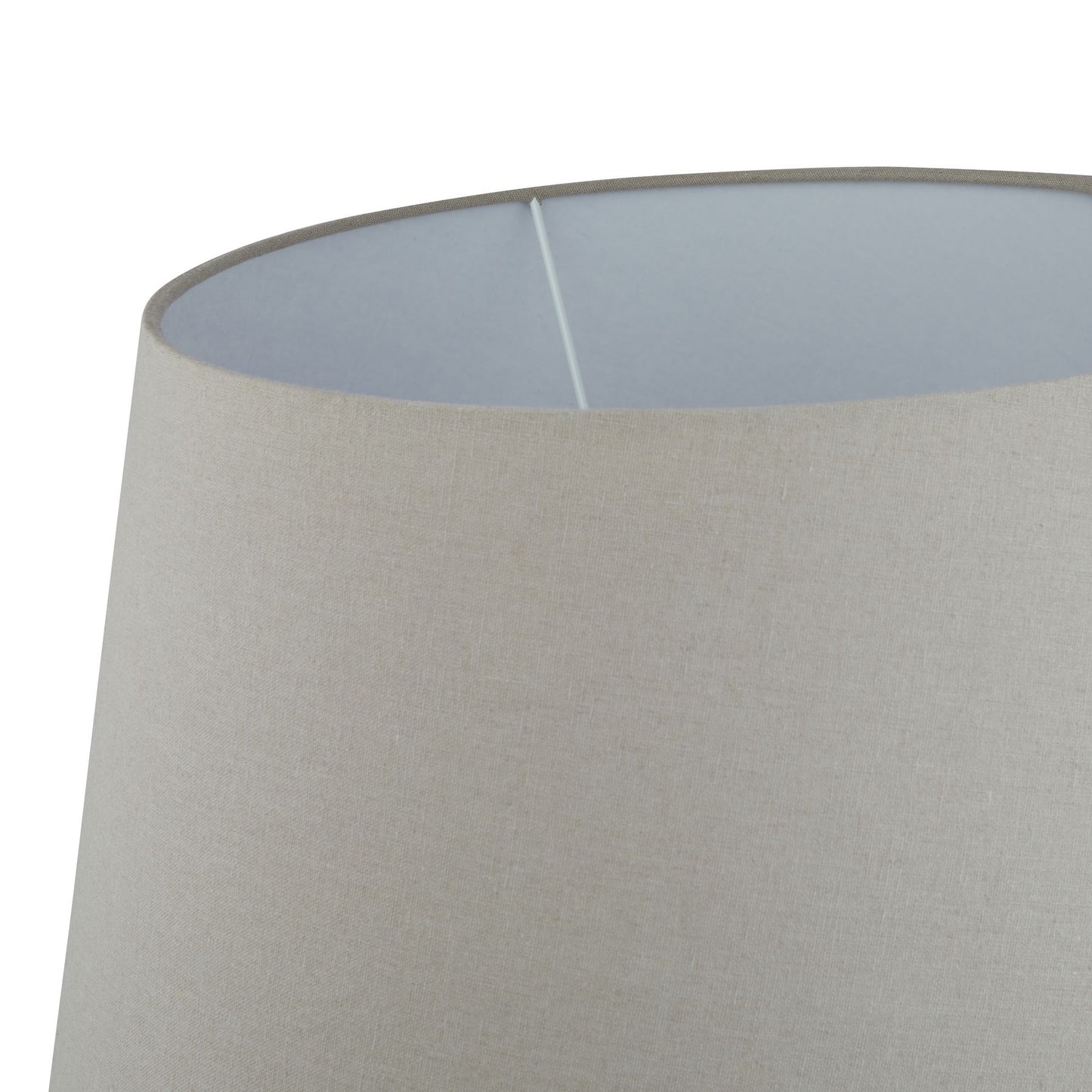 Siena Brown Round Table Lamp With Linen Shade - Luxe Home Comforts