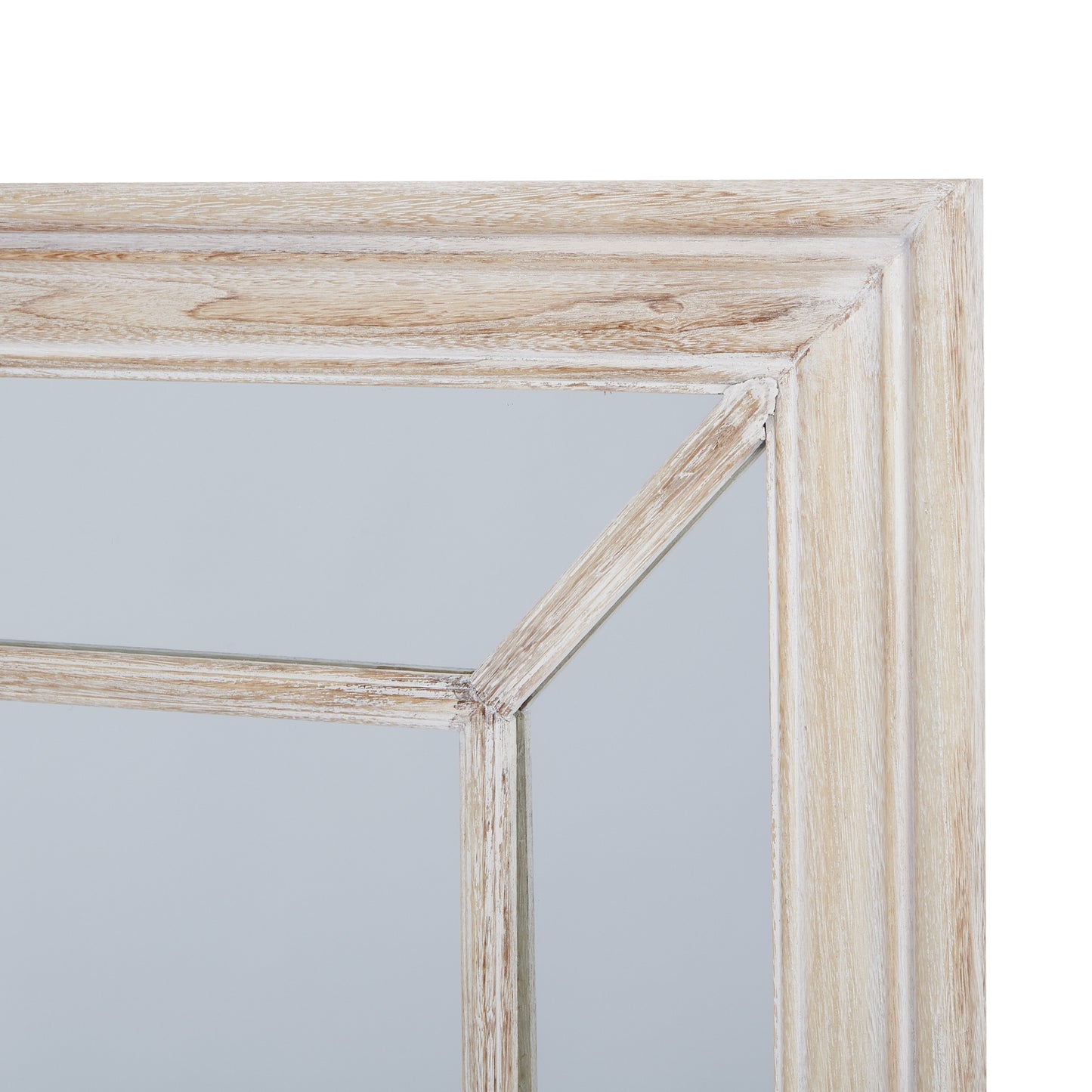 Washed Wood Framed Window Mirror - Luxe Home Comforts