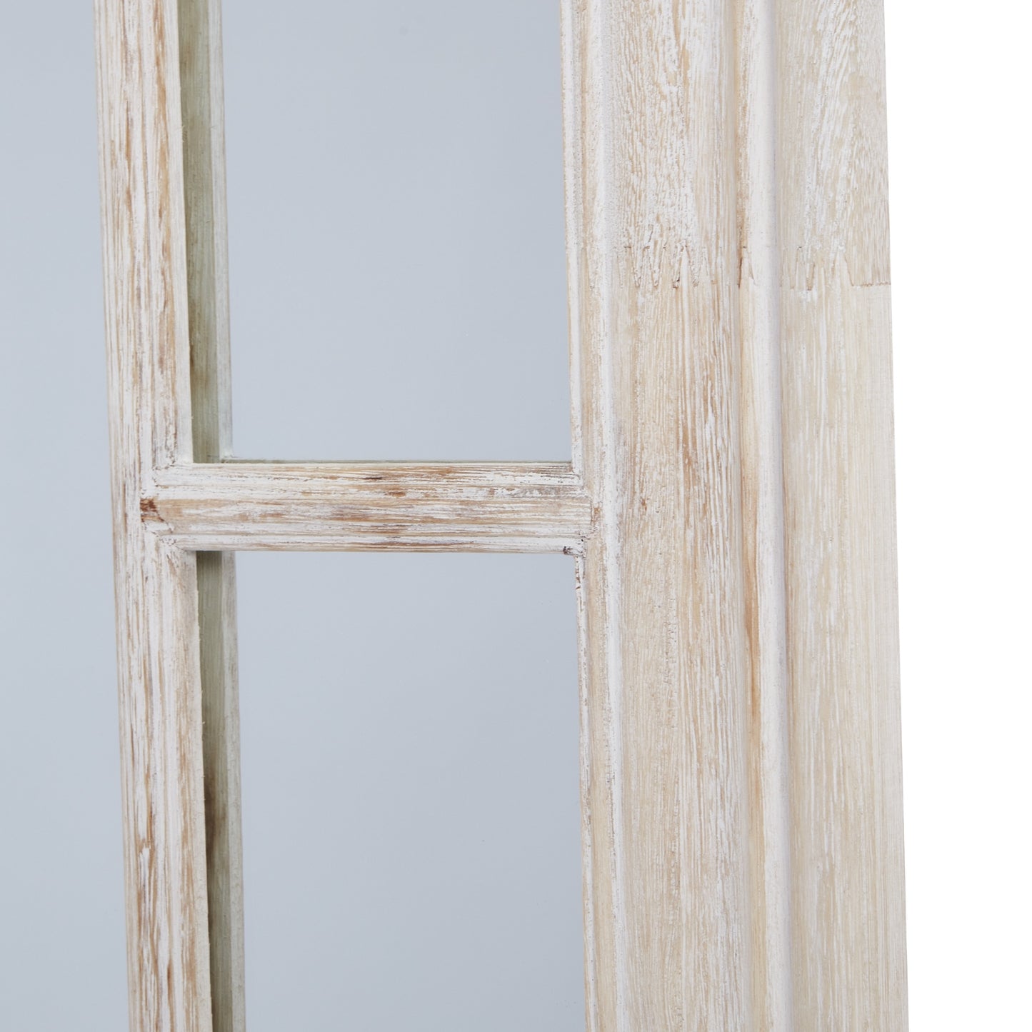 Washed Wood Framed Window Mirror - Luxe Home Comforts
