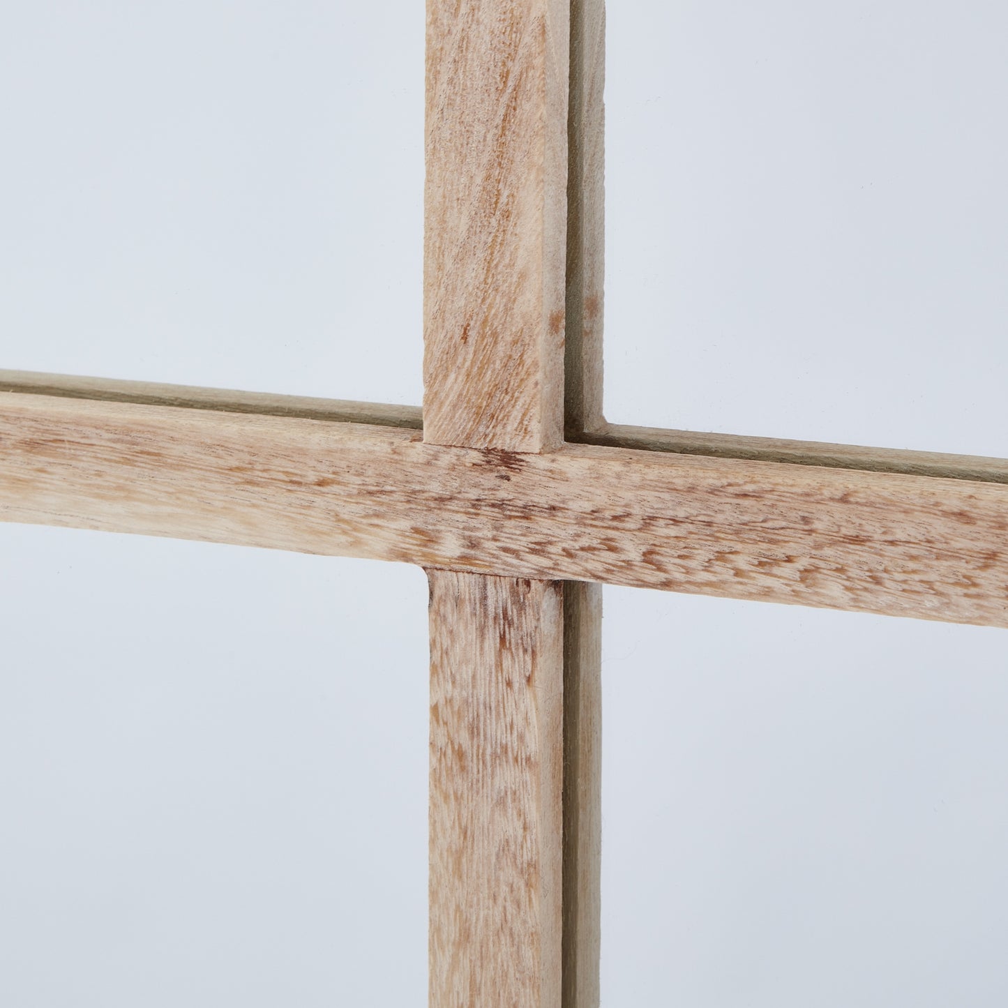 Washed Wood Large Window Mirror - Luxe Home Comforts