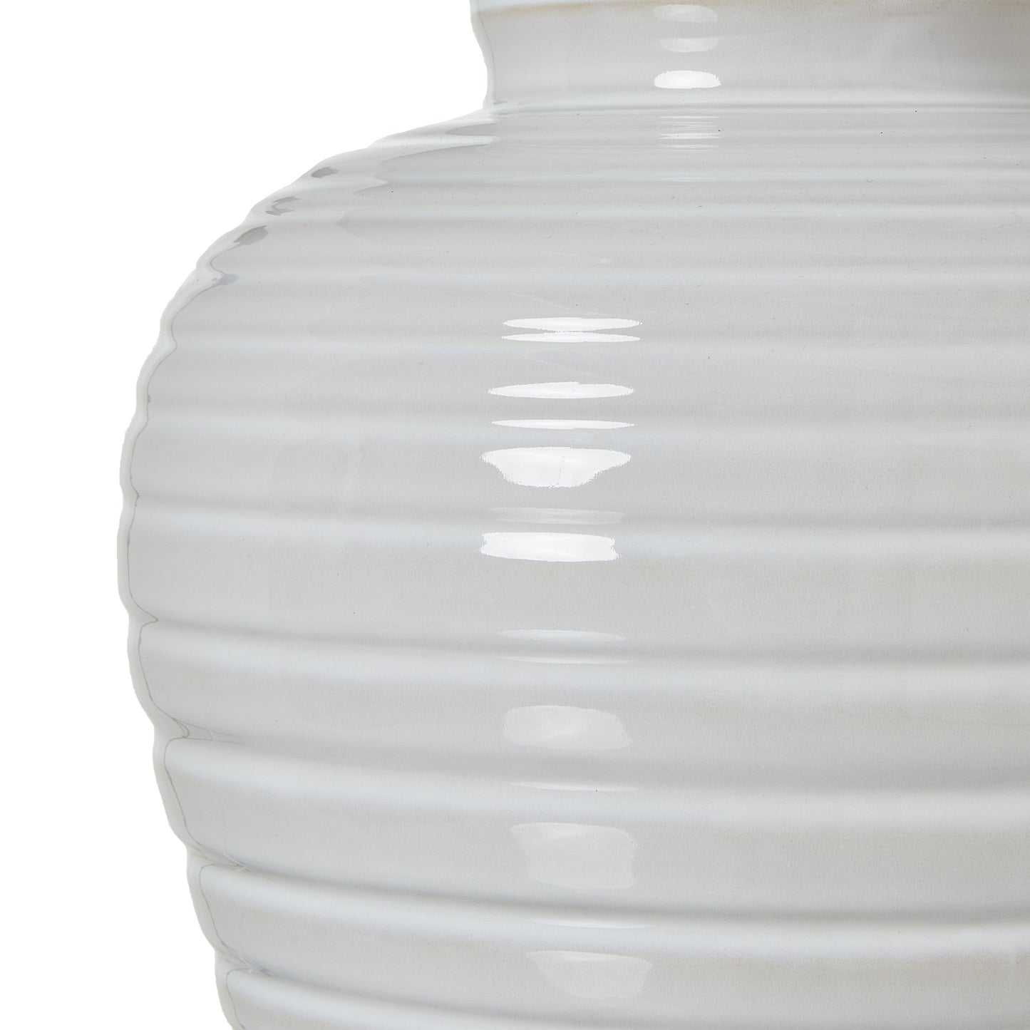 White Ceramic Pot Lamp With Linen Shade - Luxe Home Comforts