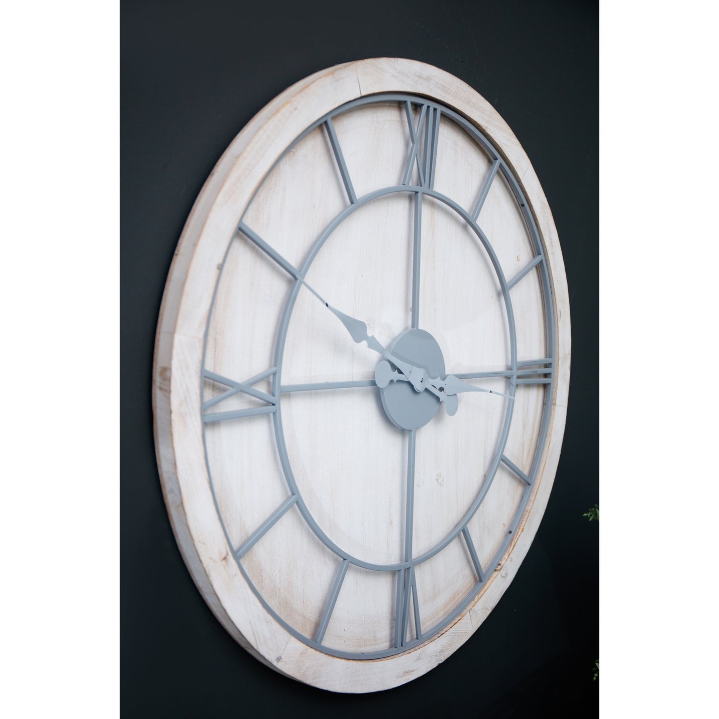 Williston White Large Wall Clock - Luxe Home Comforts