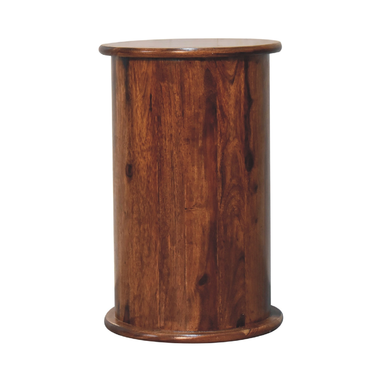3 Drawer Chestnut Sheesham Drum - Luxe Home Comforts