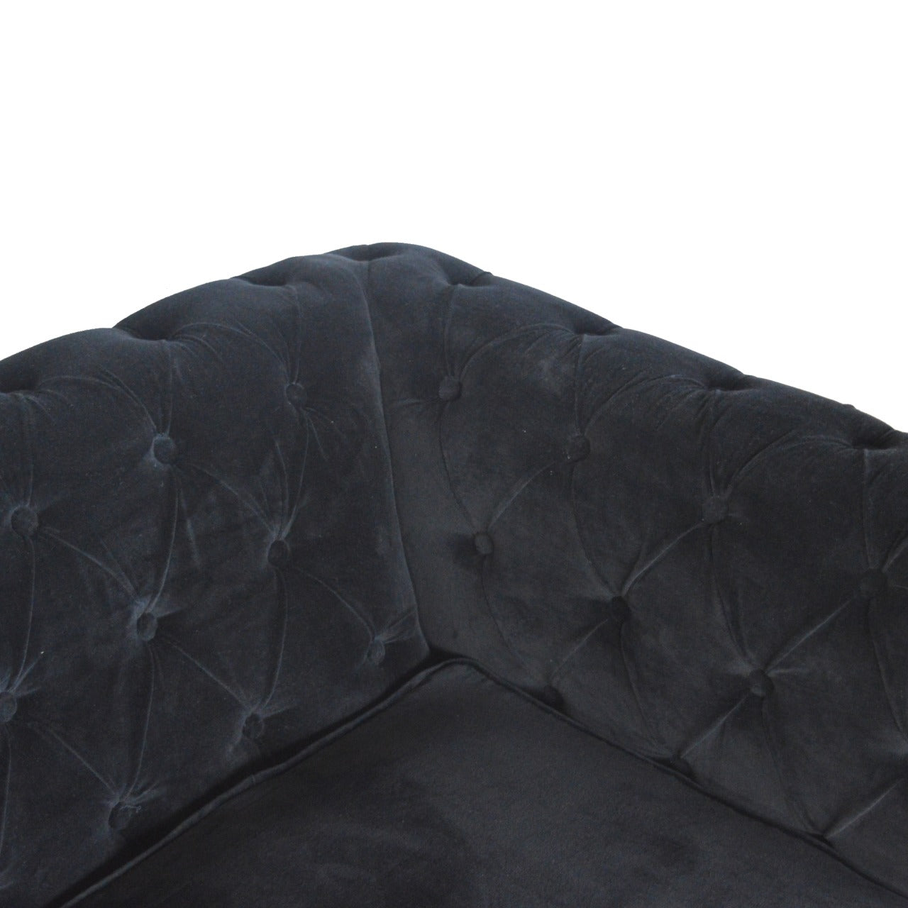 Black Velvet Chesterfield Sofa - Luxe Home Comforts