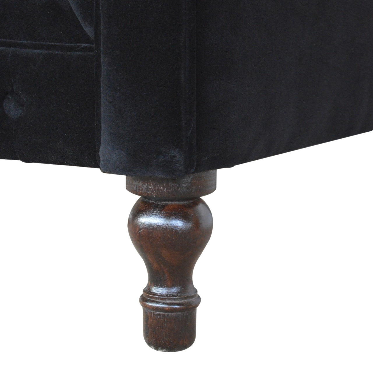 Black Velvet Chesterfield Sofa - Luxe Home Comforts