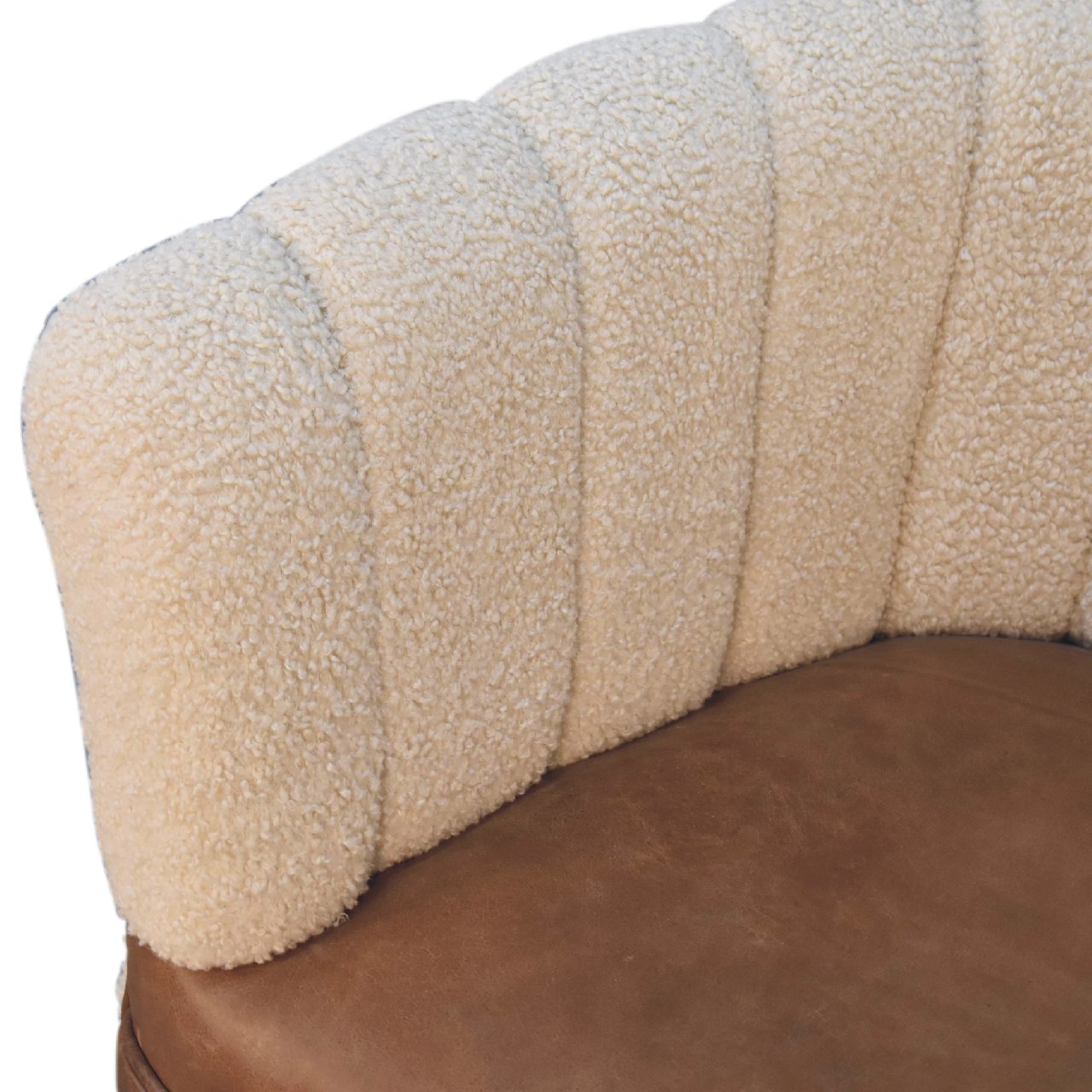Boucle Cream Buffalo Armchair - Luxe Home Comforts