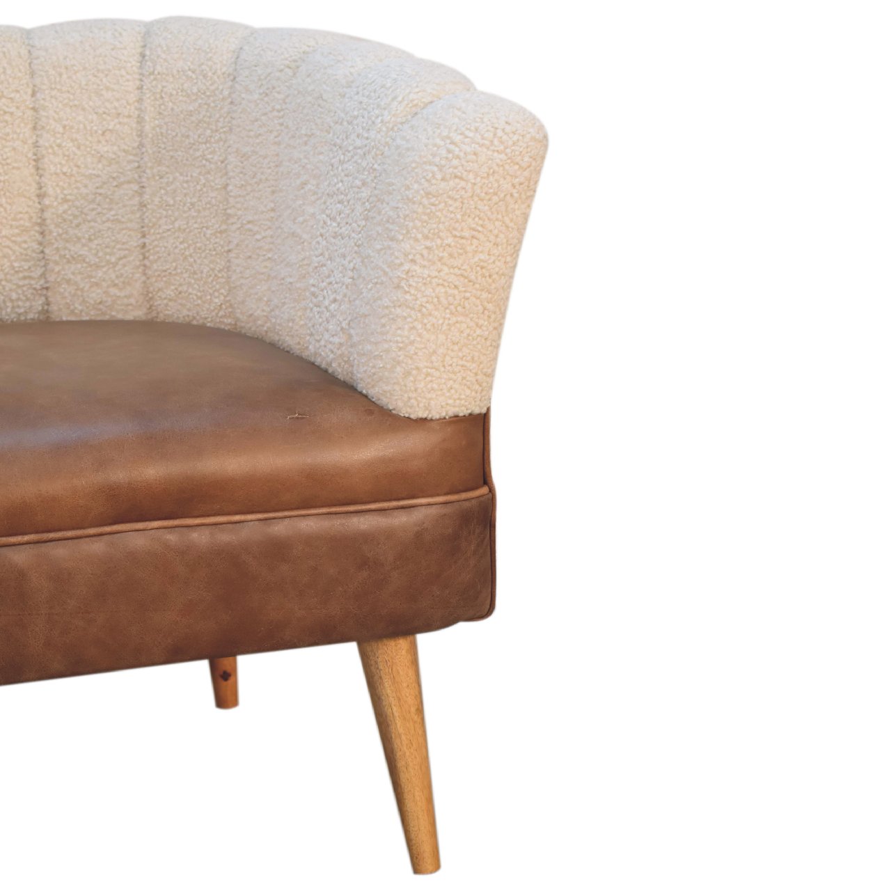 Boucle Cream Buffalo Armchair - Luxe Home Comforts